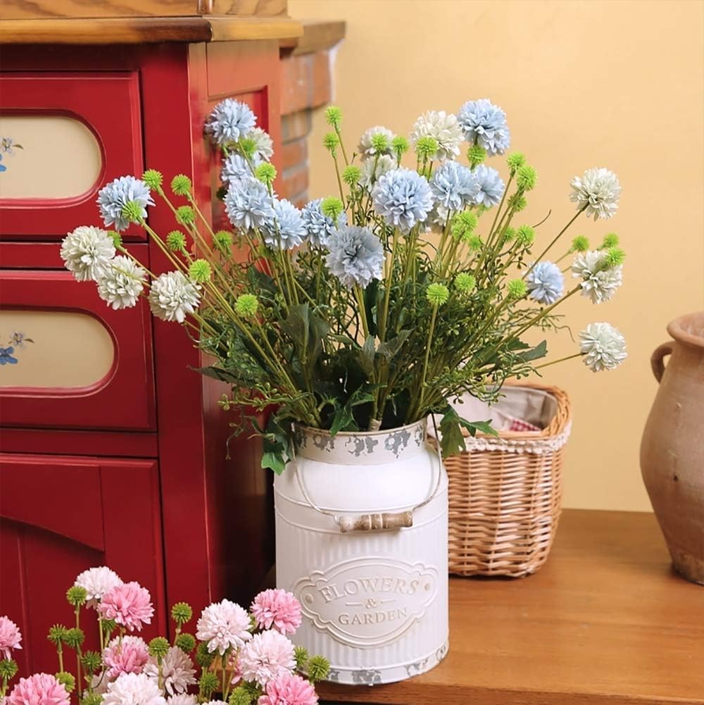Vancore Shabby Chic Metal Milk Jug Planter Vase