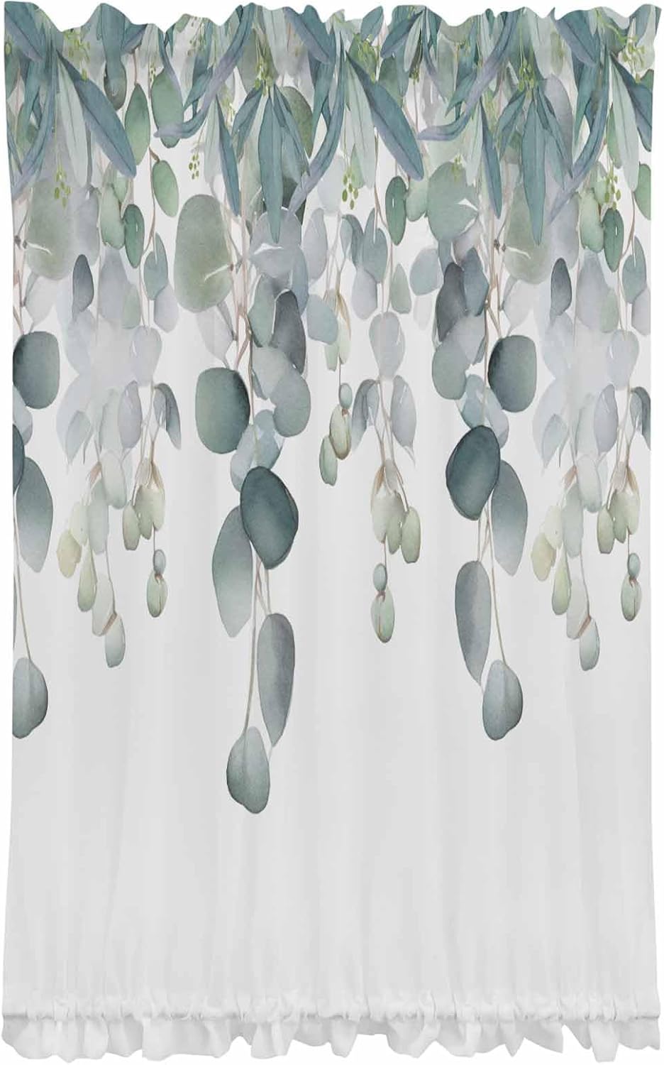 PANJINEXT Door Curtains 54x40 Sheer Privacy Drapes