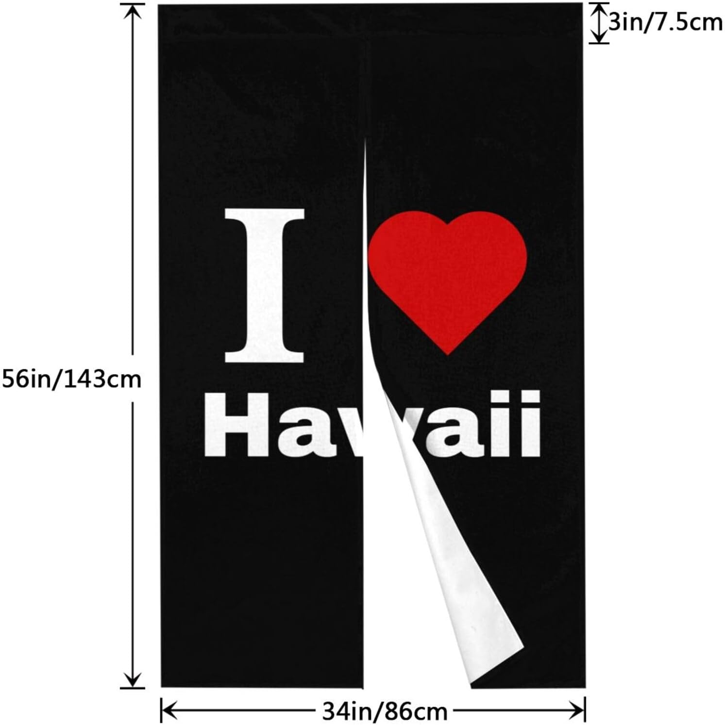 I Love Hawaii Blackout Curtain Panels 34x56in