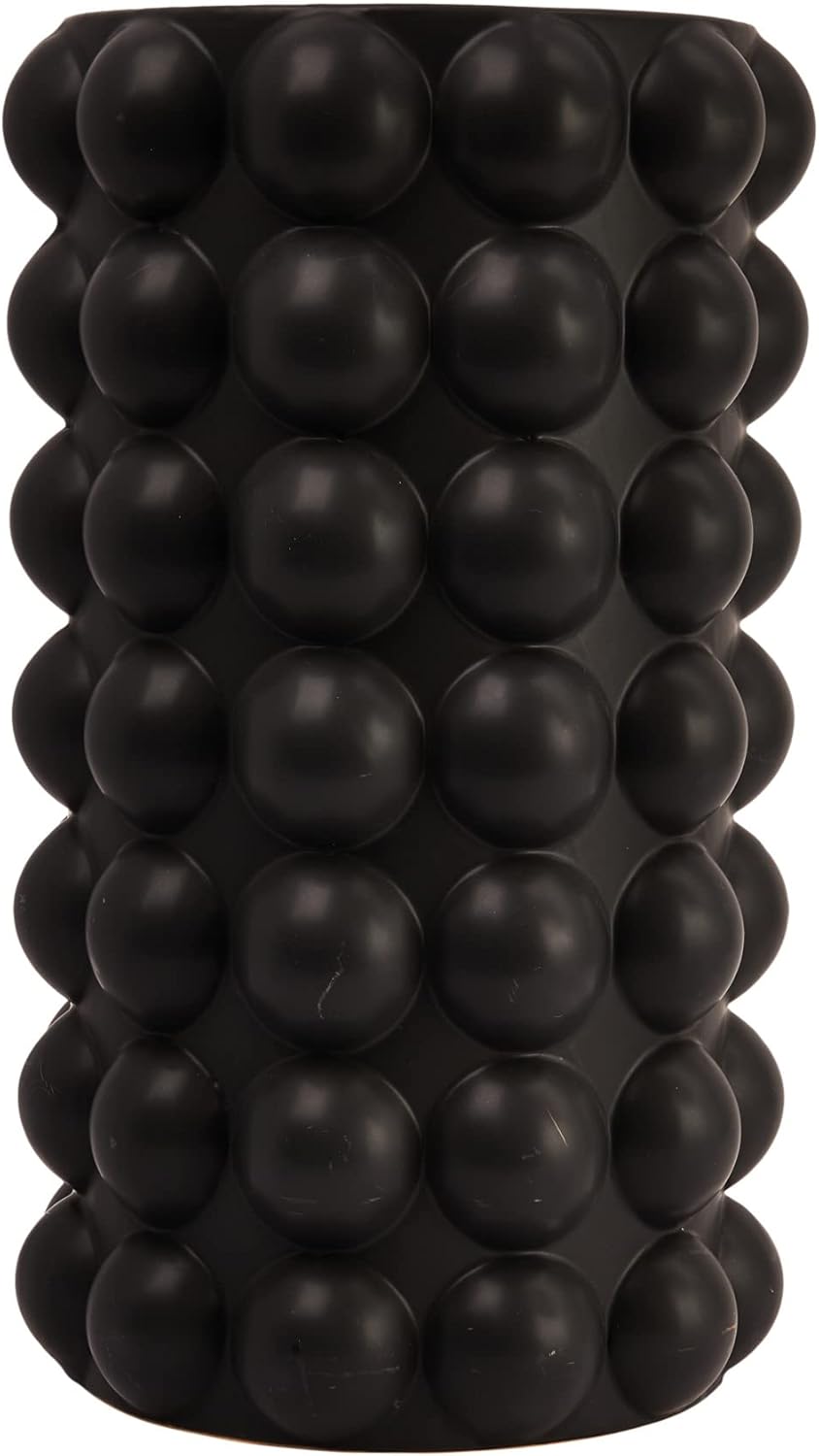 Creative Co Op Modern Stoneware Raised Dot Vase Black