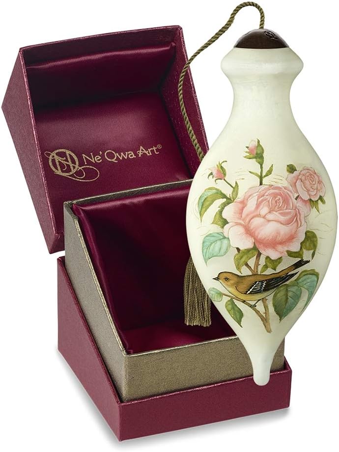 Precious Moments Rose Bird and Butterfly Ornament