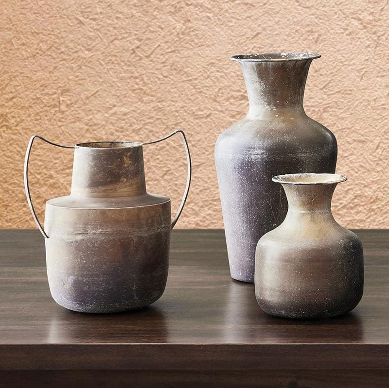47th Main Rustic Flower Vase Brown