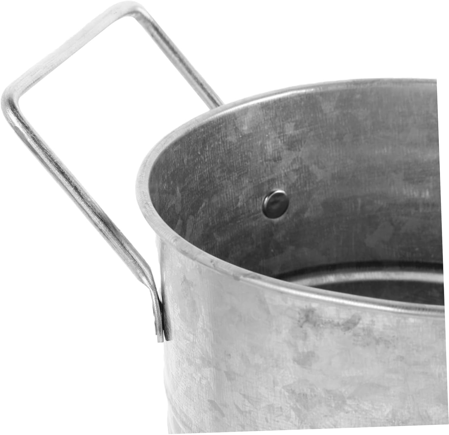 Vintage Iron Flower Bucket Vase for Dried Flowers