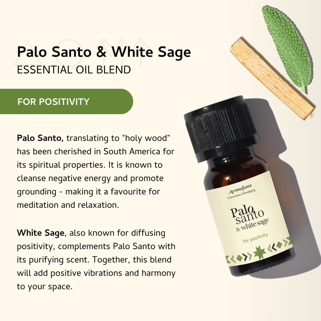 Palo Santo White Sage Essential Oil Diffuser Blend by Aromafume