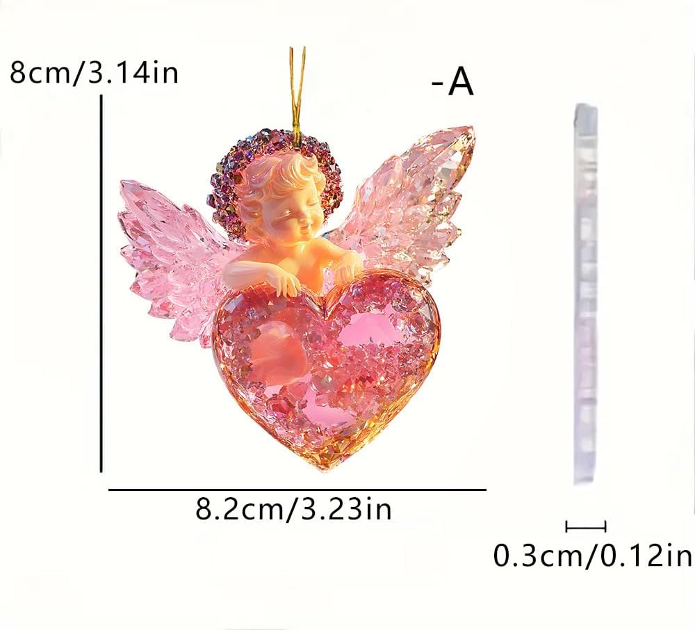 Crystal Effect Animal and Angel Hanging Decor Set