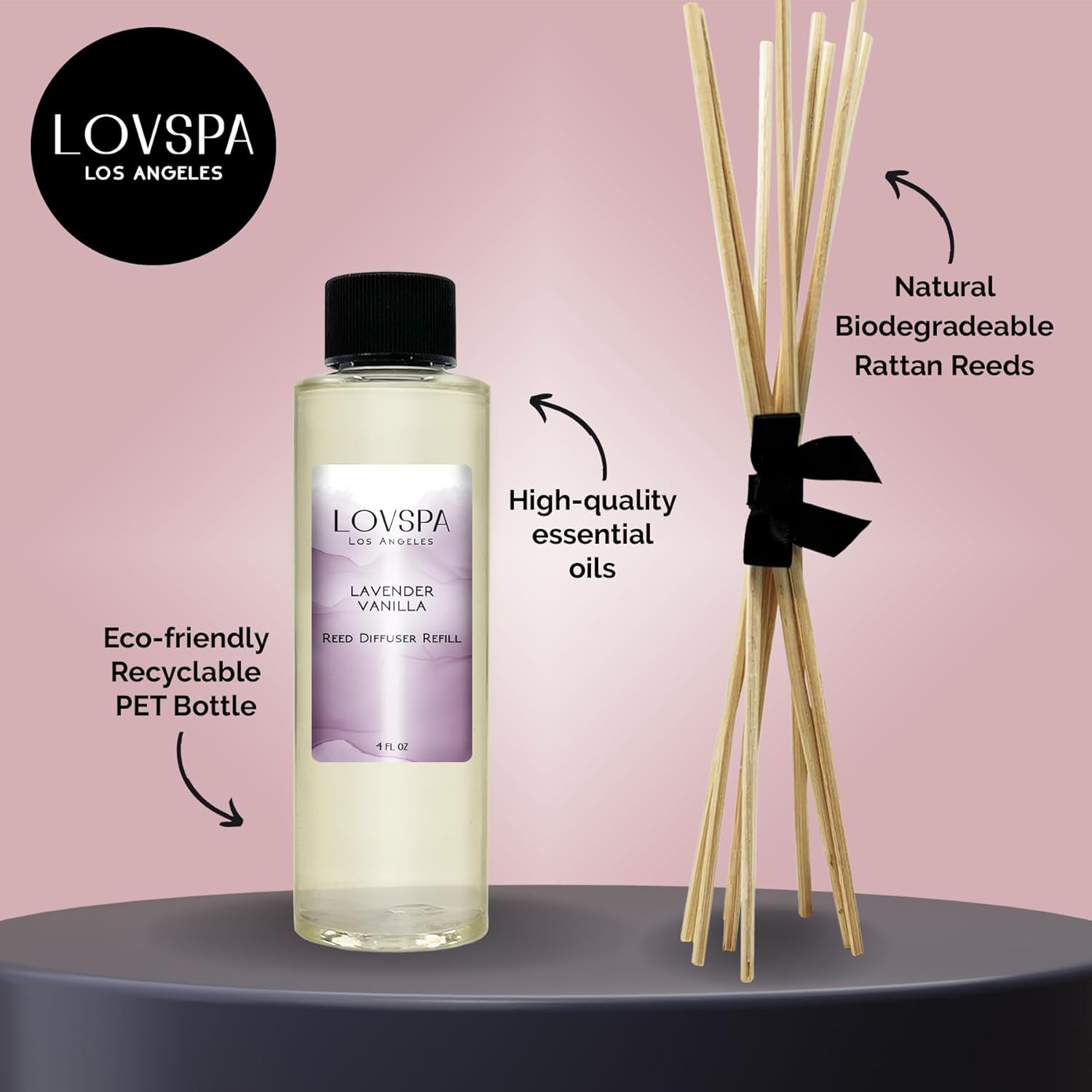 LOVSPA Sleep Lavender Vanilla Reed Diffuser Refill Oil 4 oz