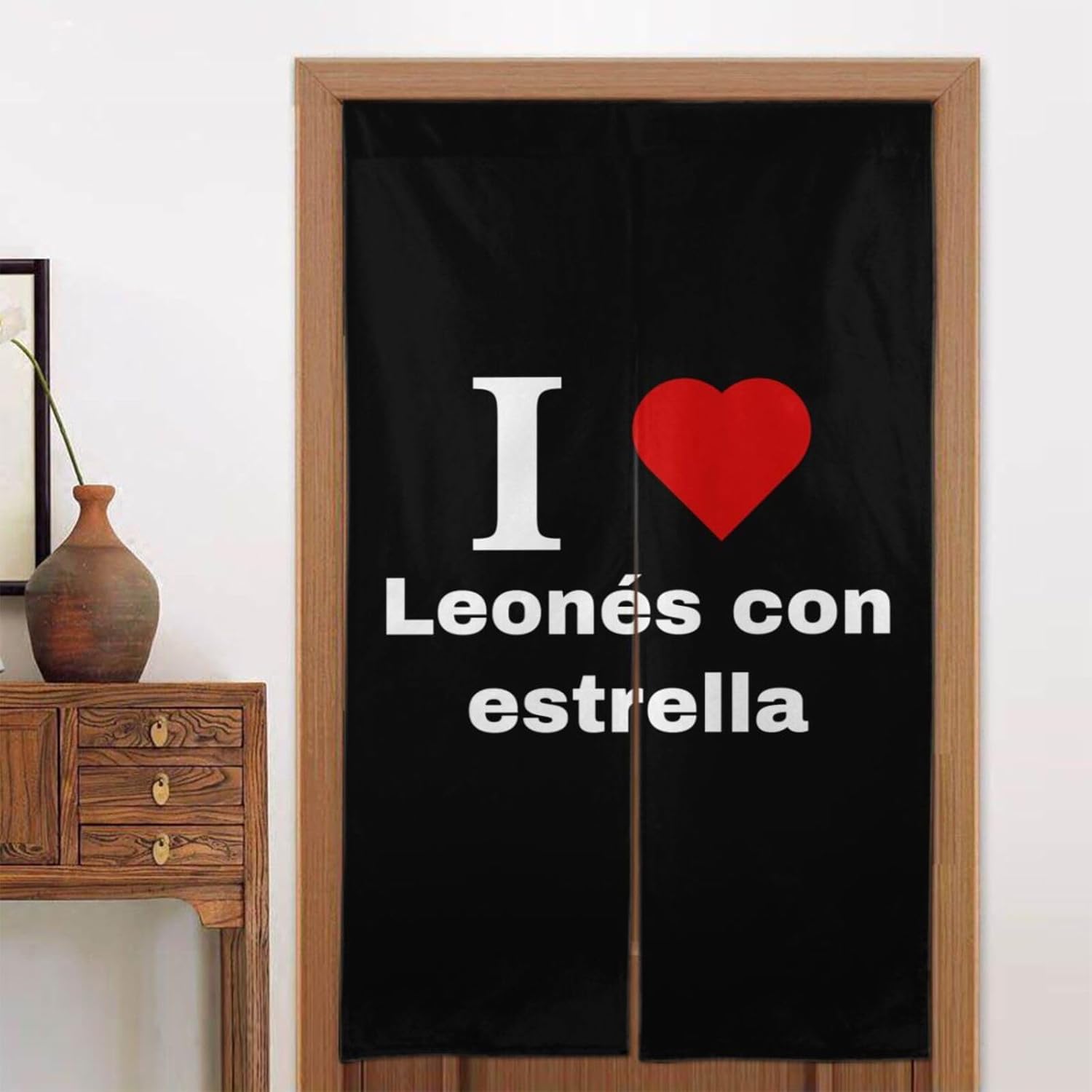 I Love Leons Con Estrella Blackout Curtains for Doorways