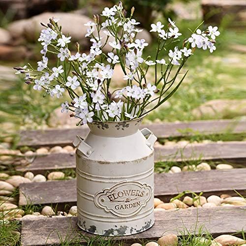 Rustic Metal Flower Vase - 98 Inch Shabby Chic Design