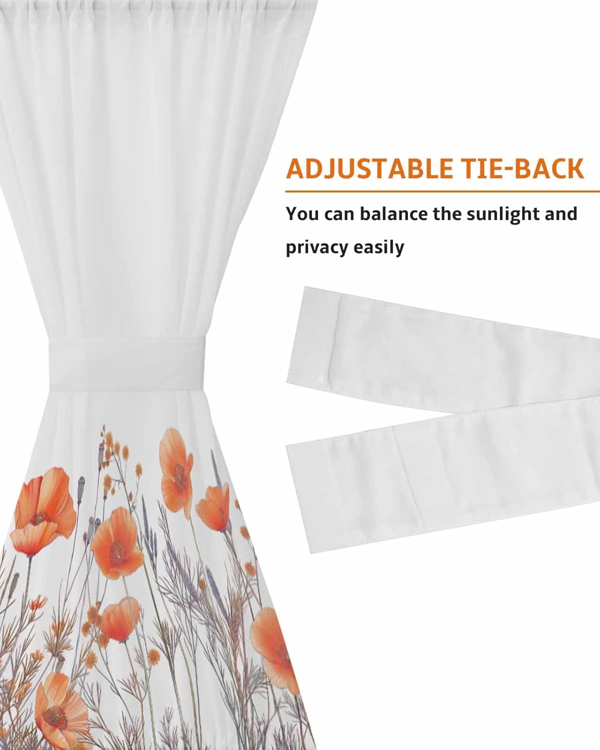 Door Curtains with Tiebacks for French Doors