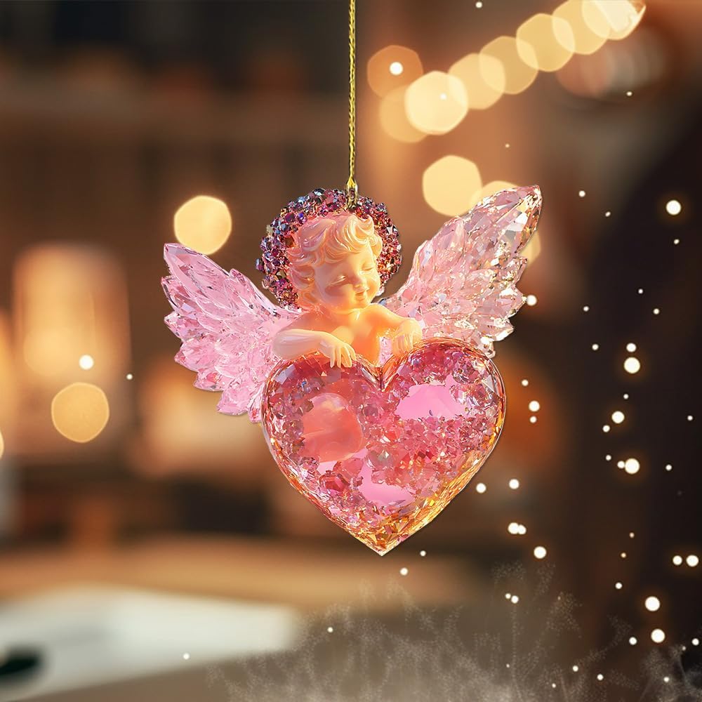 Crystal Effect Animal and Angel Hanging Decor Set