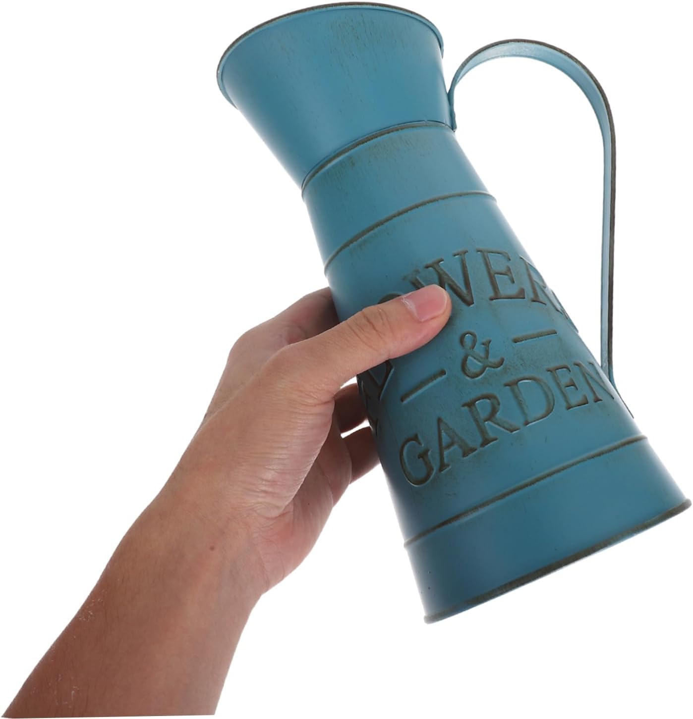 Hemoton Vintage Style Kettle Flower Vase Blue