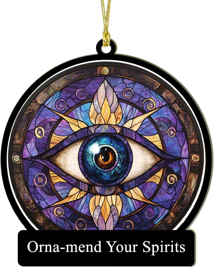Evil Eye Christmas Ornament for Tree and Window Decor