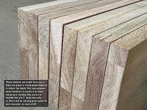 Urban Legacy Unfinished White Oak Floating Shelves Set of 2
