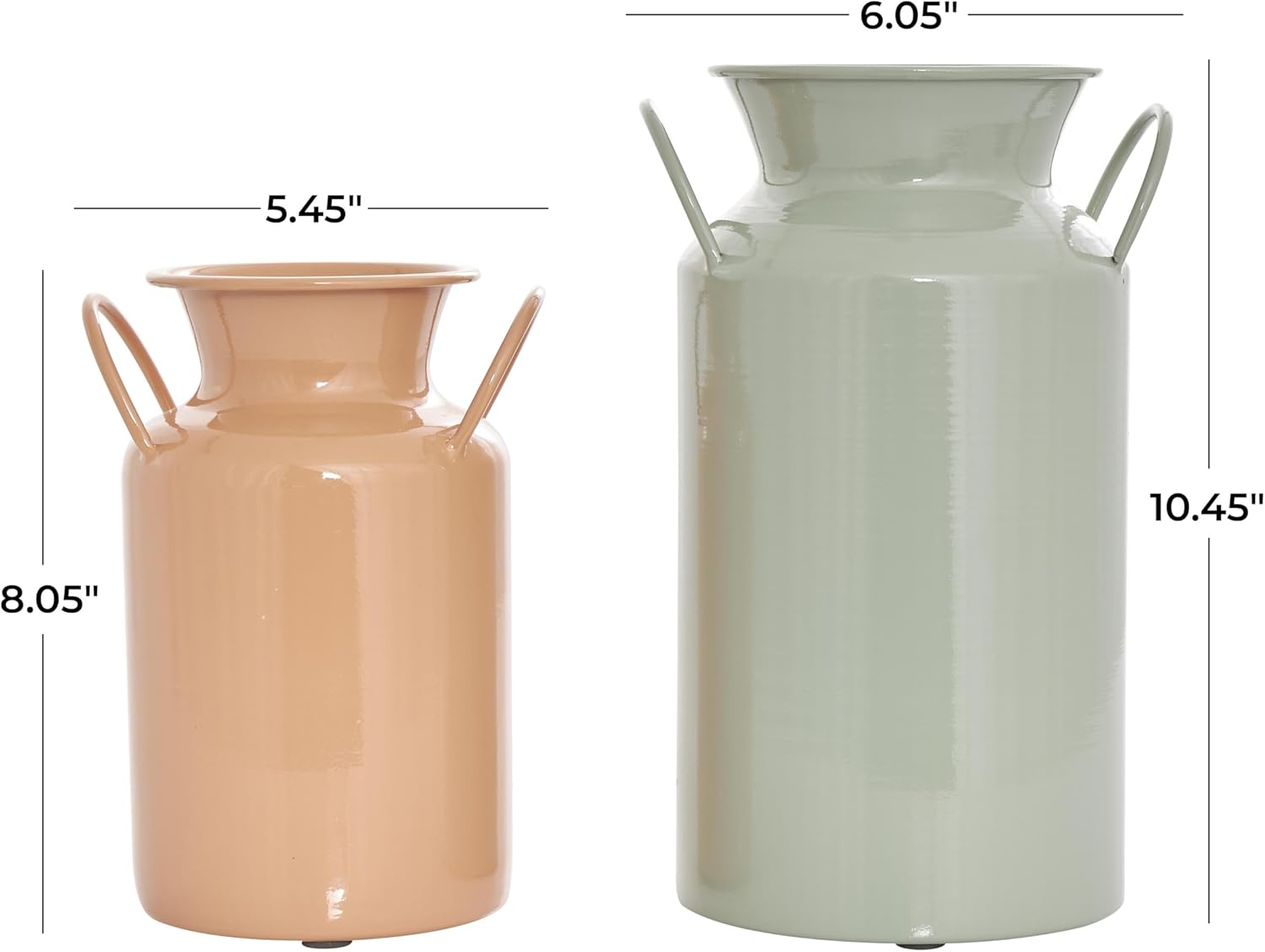 Deco 79 Multi Colored Metal Vase Set of 2