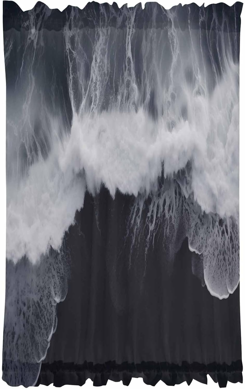 Summer Beach French Door Sheer Curtains 54W x 40L
