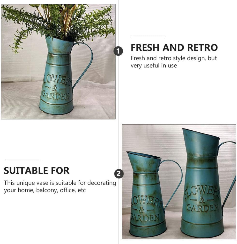 DOITOOL Retro Kettle Flower Vase for Home Decor
