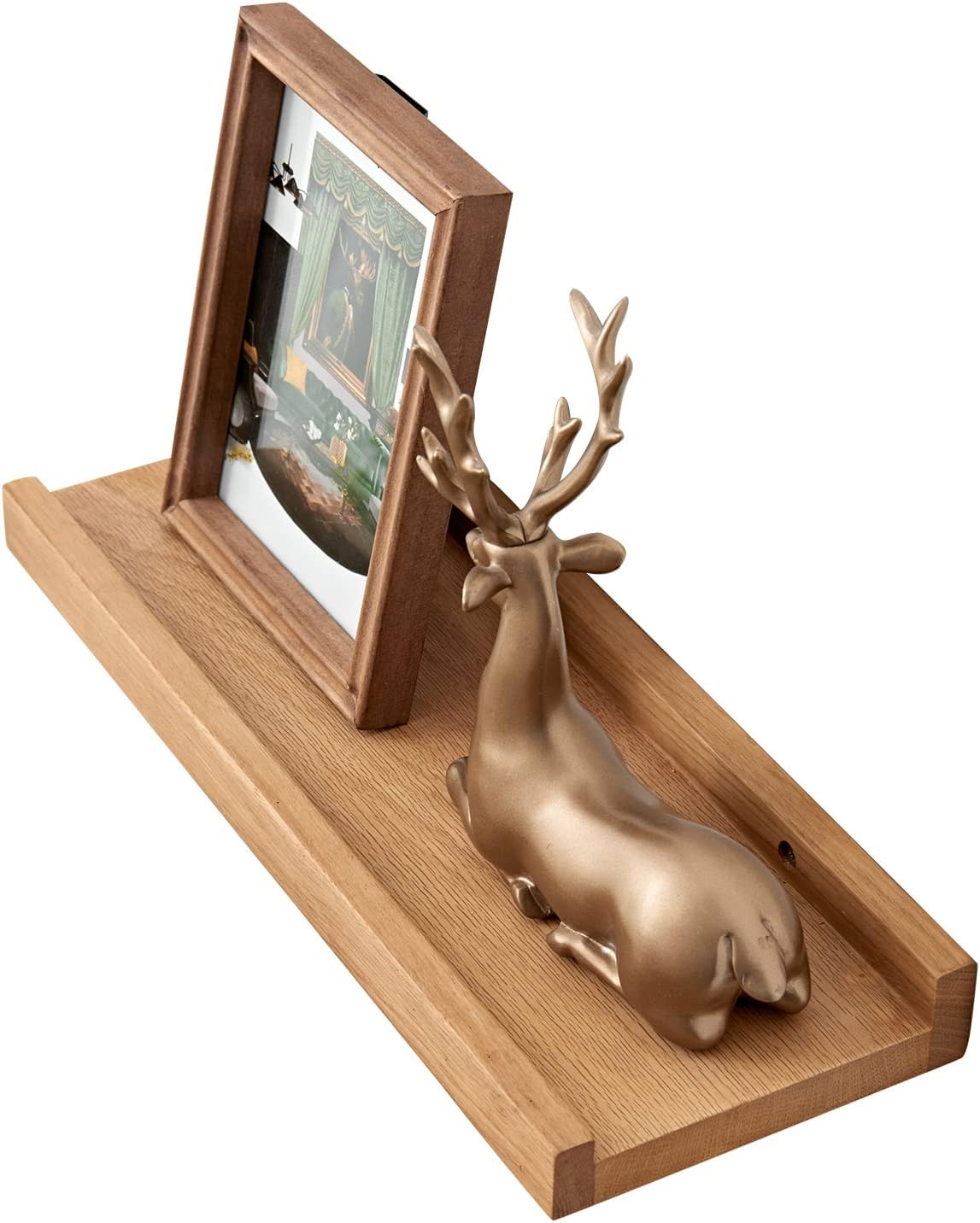 Oak Floating Shelves 4x16 Inch Natural Wood Wall Display Ledge