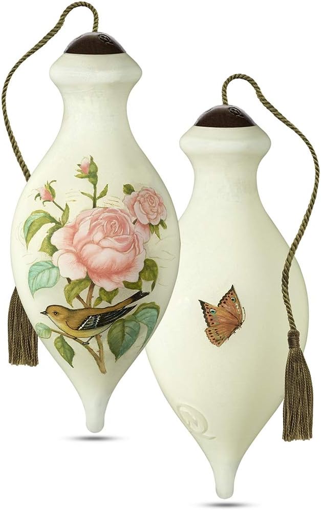 Precious Moments Rose Bird and Butterfly Ornament