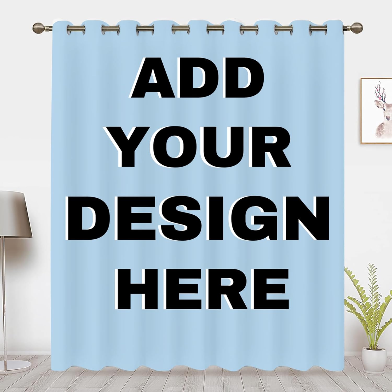 Custom Blackout Curtains with Grommet - Personalized Window Panels