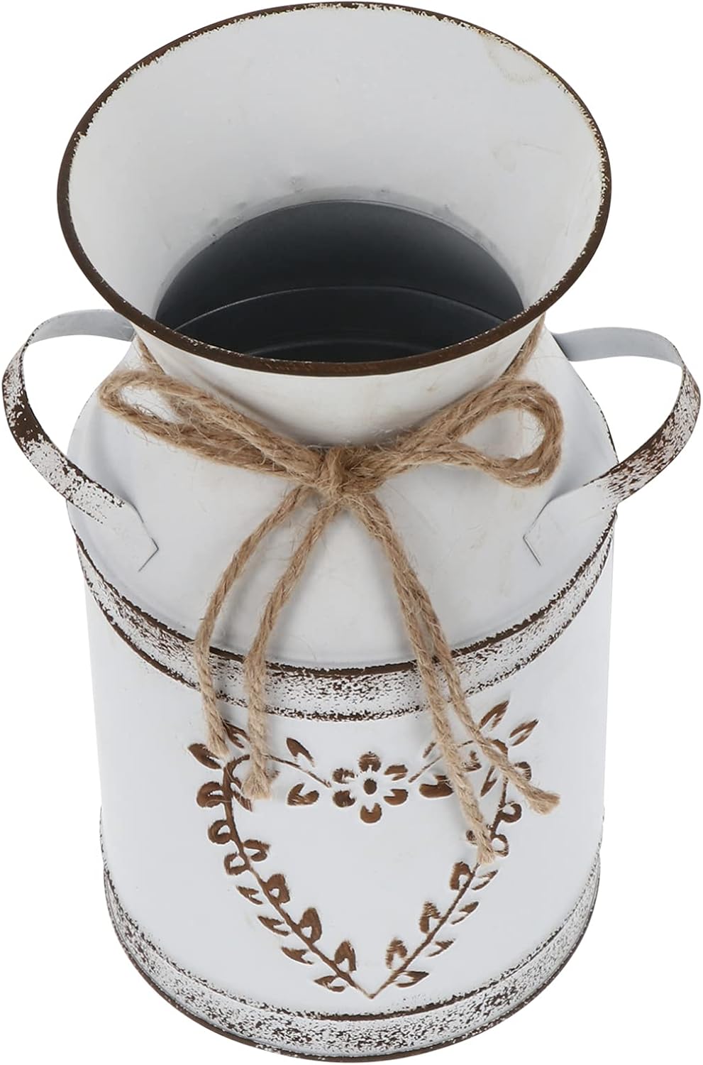 Vintage Flower Bucket Wrought Iron Vase for Home Decor