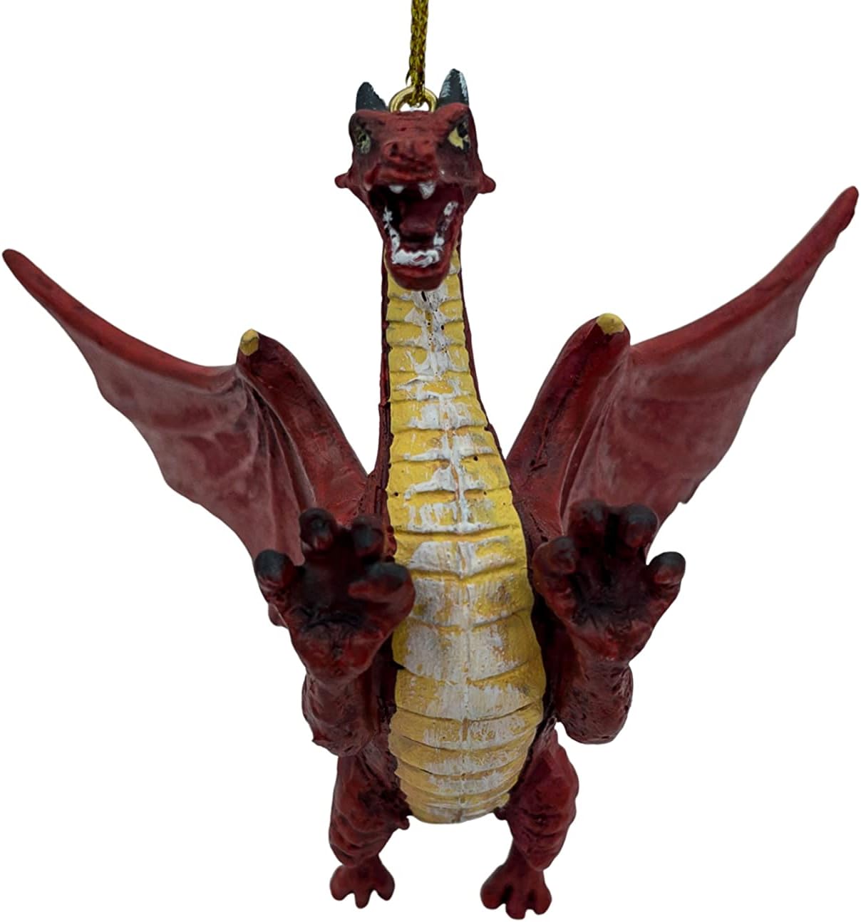 Red Flying Gothic Dragon Christmas Tree Ornament Statue