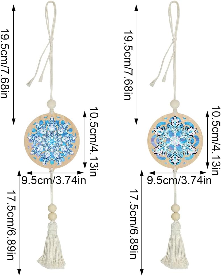 2Pcs Double Sided Diamond Art Pendant for Beginner