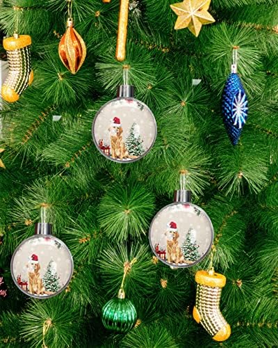 Christmas Ball Ornaments Clear Plastic Decor for Tree Party and Home