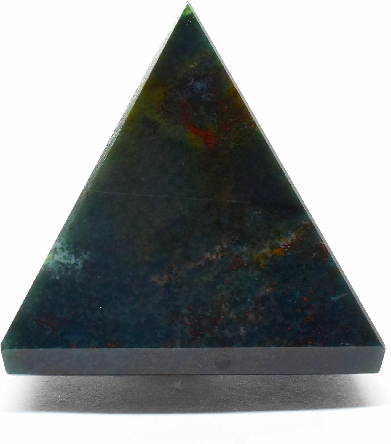 HQRP Bloodstone Pyramid with Clear Quartz Cabochon