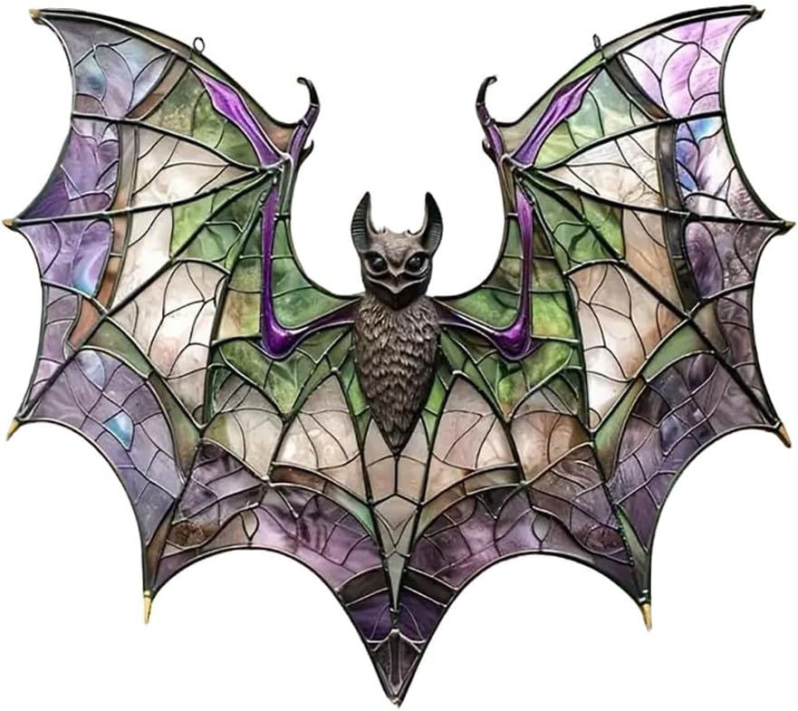 Stained Acrylic Bat Window Hanging Decor