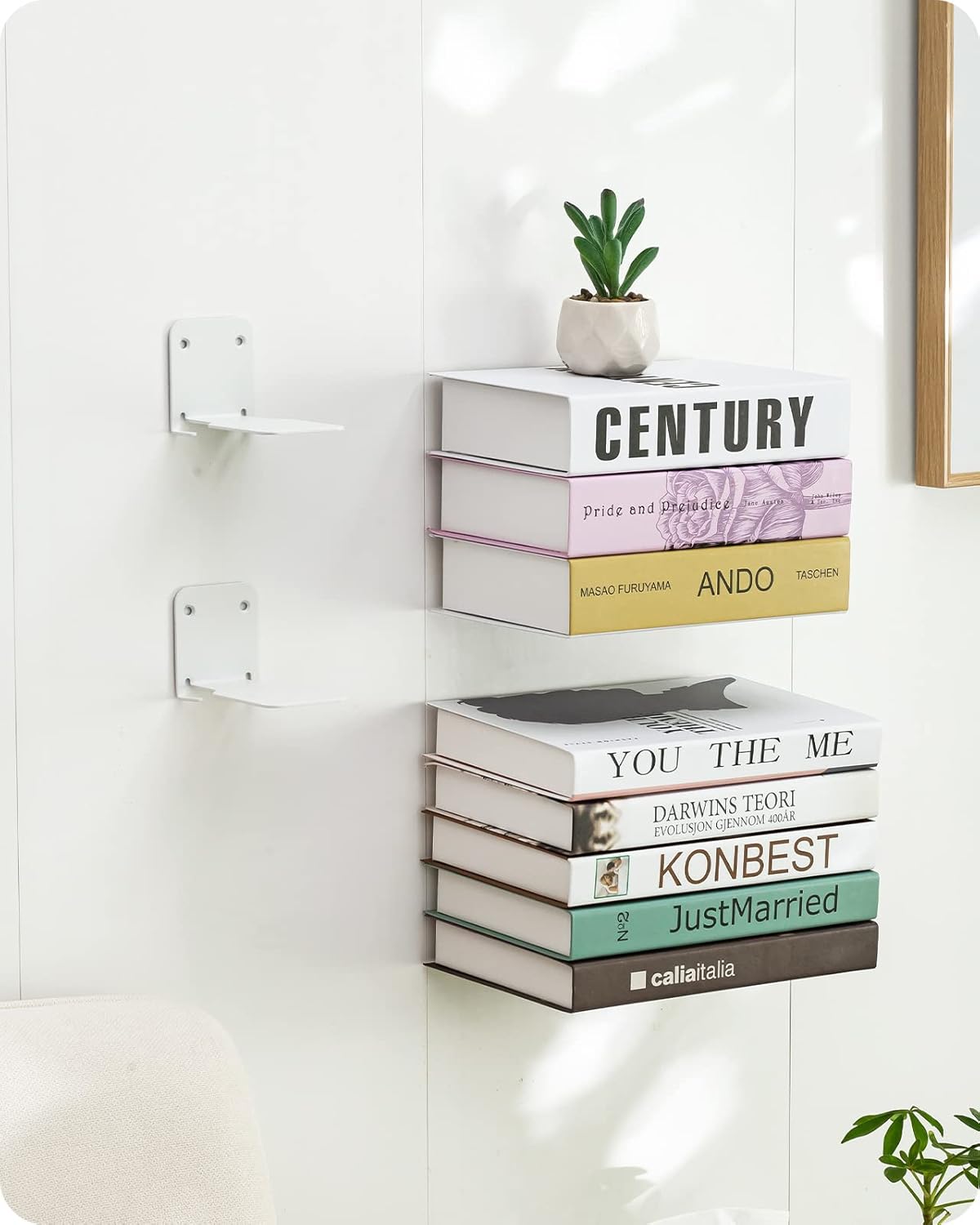 Baffect Invisible Floating Bookshelves Set of 4