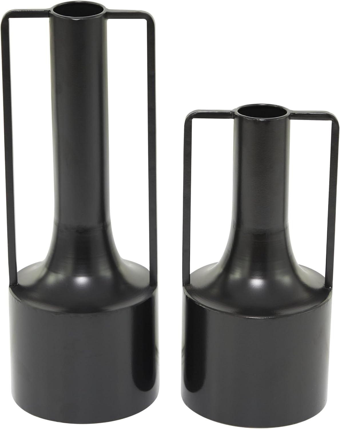 Deco 79 Metal Decorative Vase Set of 2 Black 16 Inch
