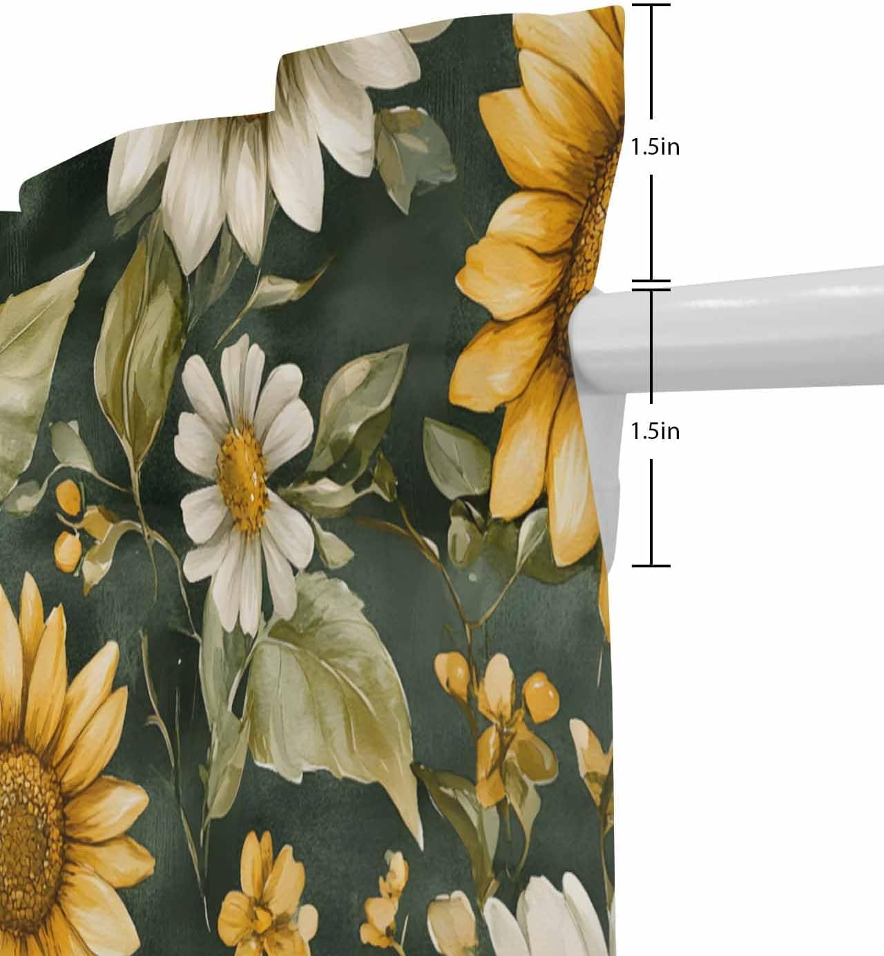 PANJINEXT Door Curtains 54x40 Sheer Thermal Insulated Rod Pocket Drapes with Tiebacks for French Doors