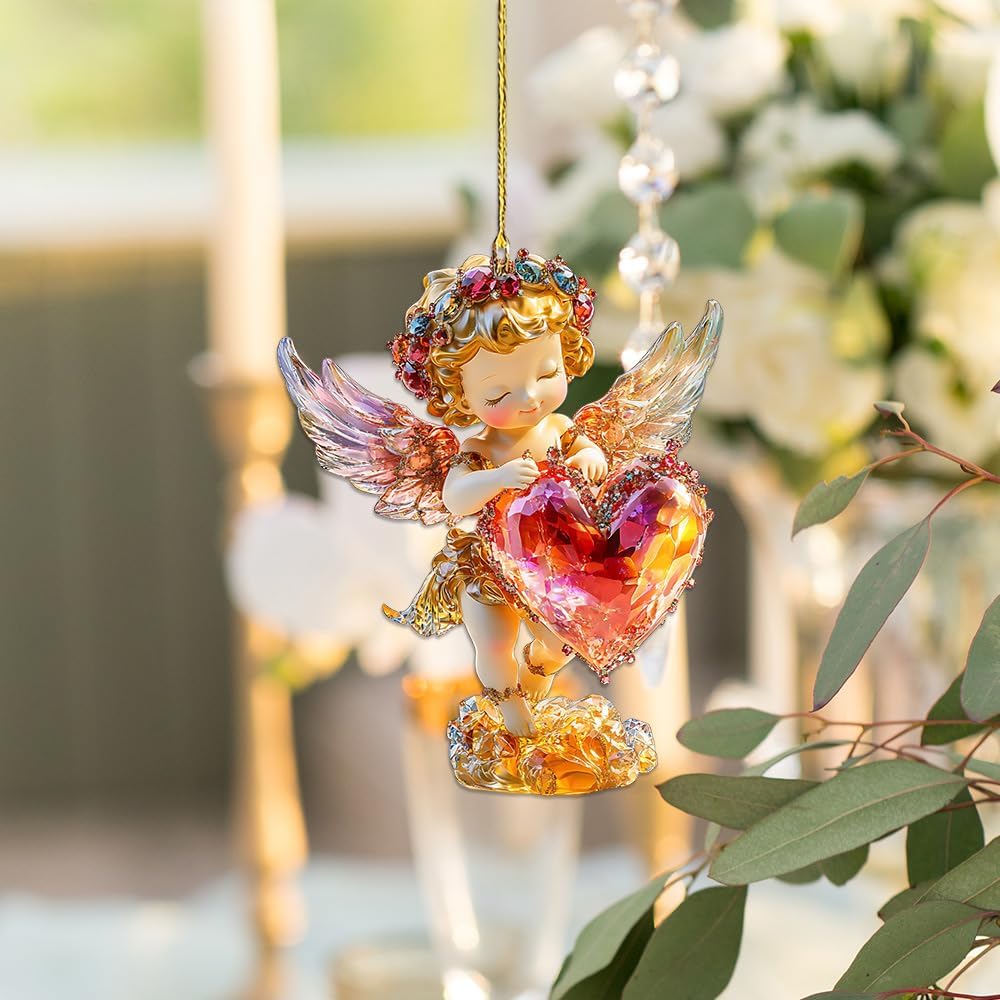Crystal Effect Animal and Angel Hanging Decor Set