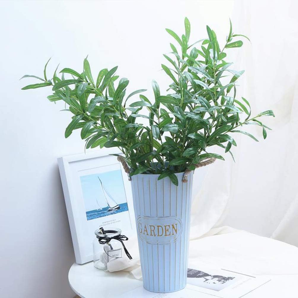 DOITOOL Rustic Metal Flower Vase Vintage Bucket Decor