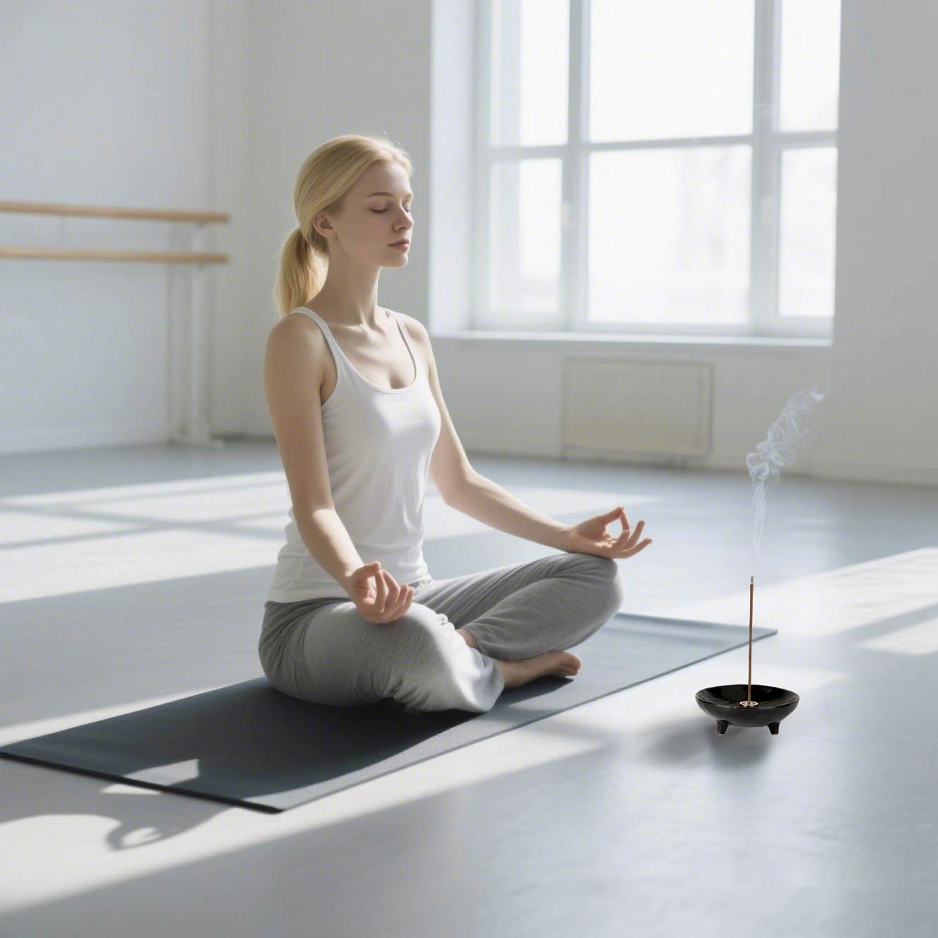 Handmade Ceramic Incense Holder with 9-Hole Design