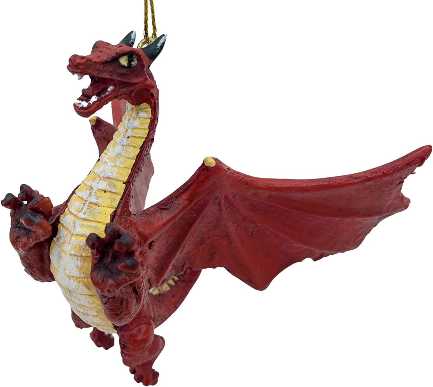 Red Flying Gothic Dragon Christmas Tree Ornament Statue