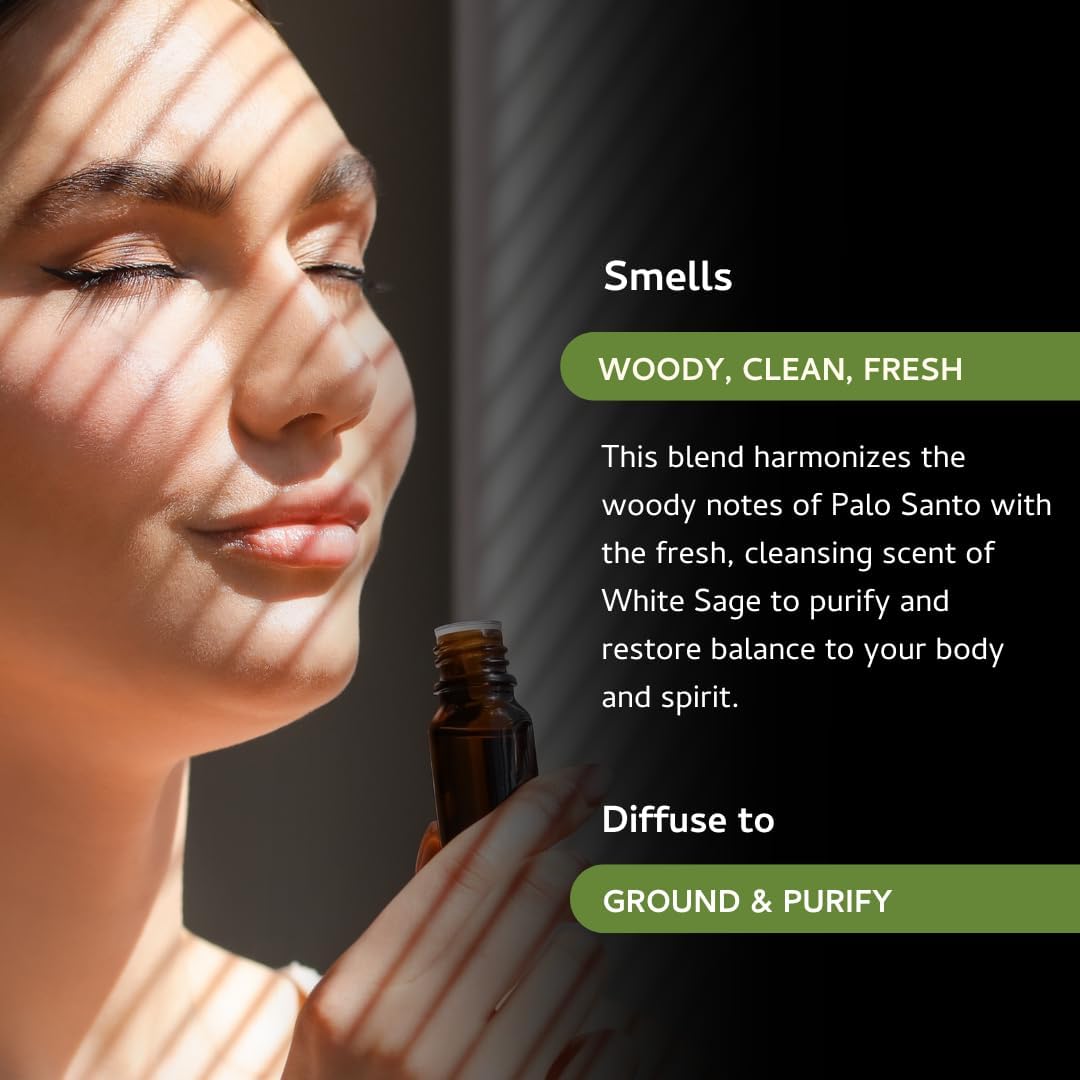 Palo Santo White Sage Essential Oil Diffuser Blend by Aromafume