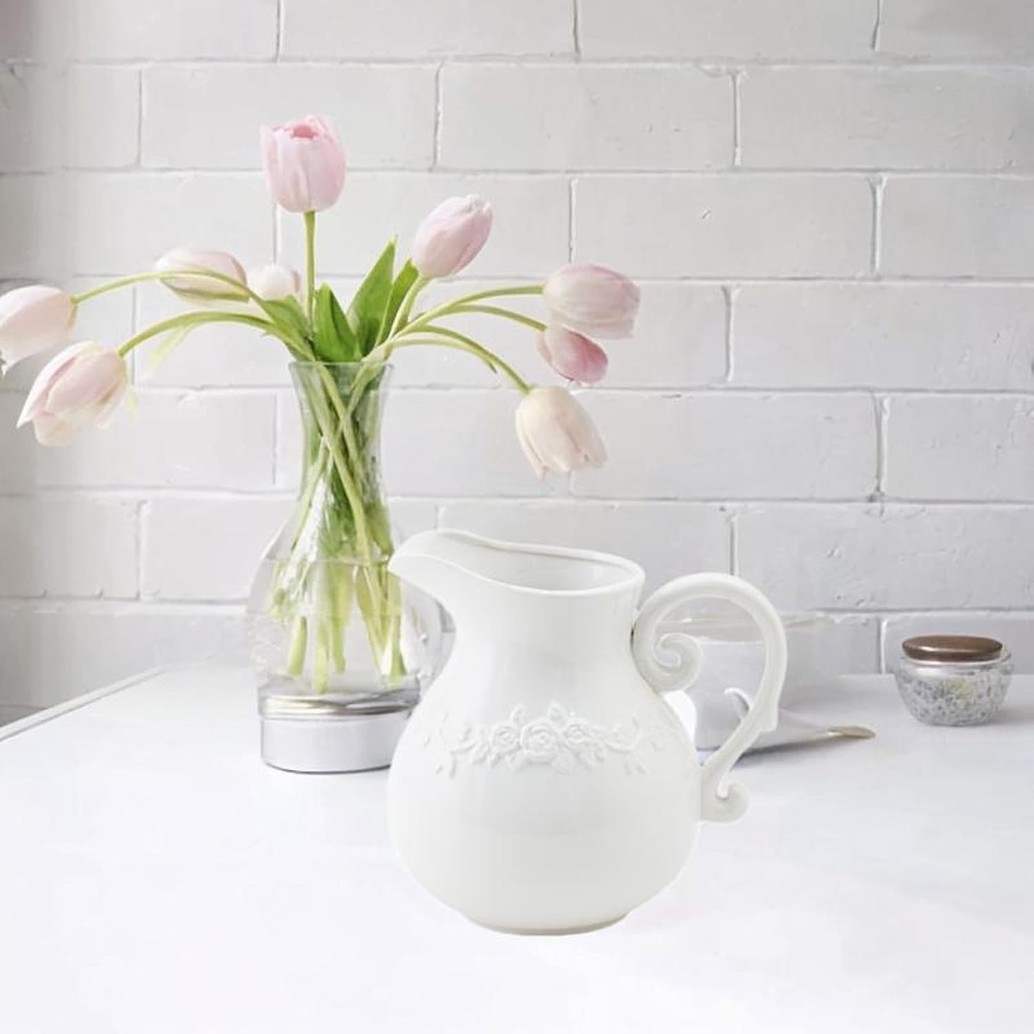Elegant Ceramic Vase with Handle for Home Decor
