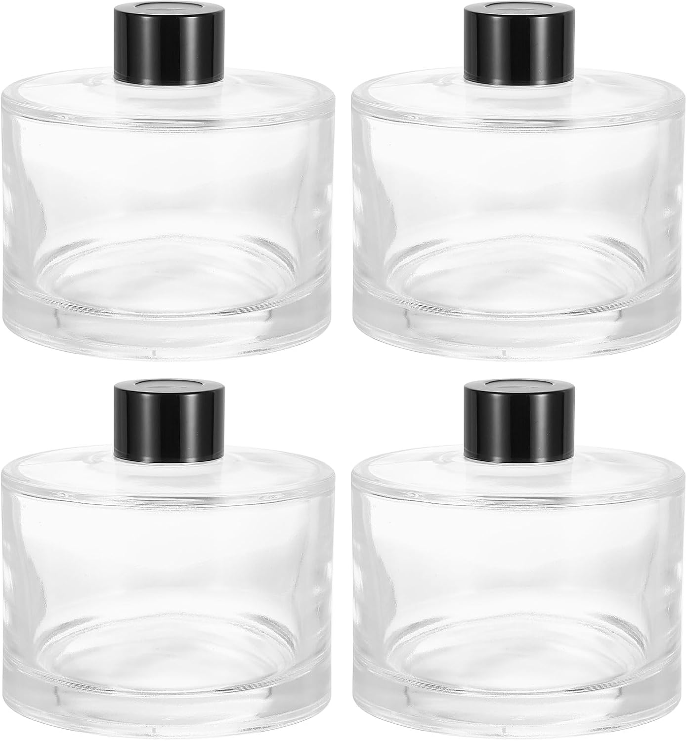 HARFINGTON 4pcs 250ml Empty Glass Diffuser Bottles