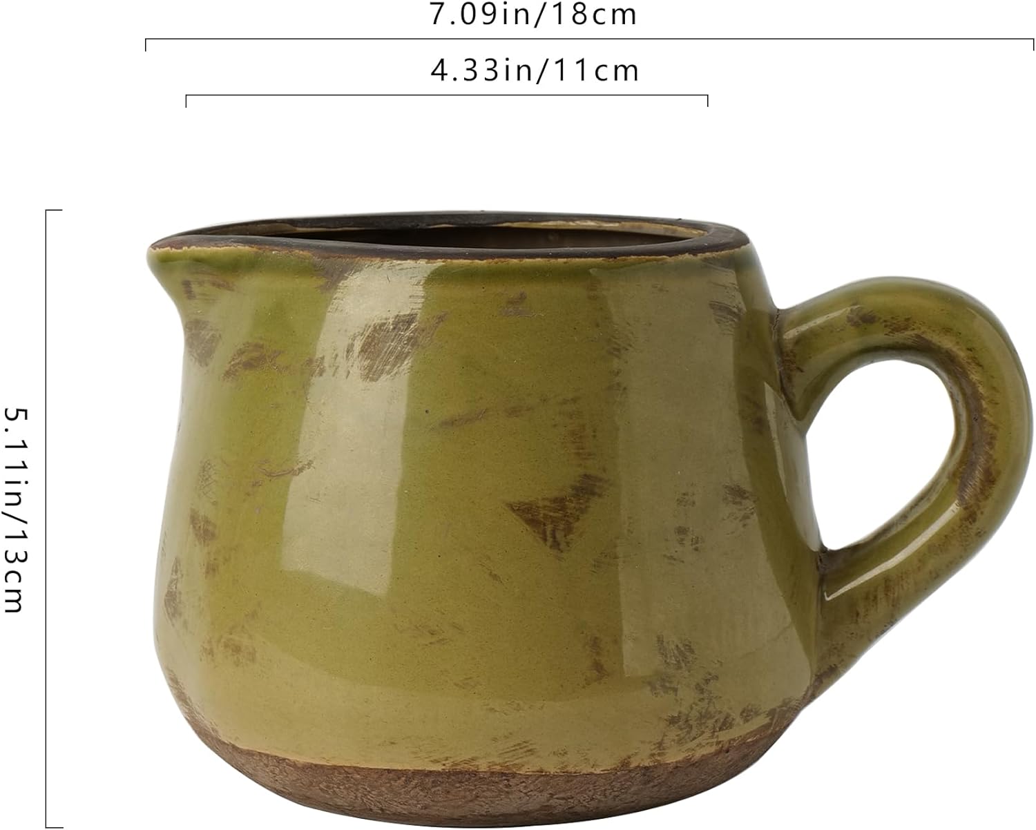 Ceramic Vase with Handle for Home Decor