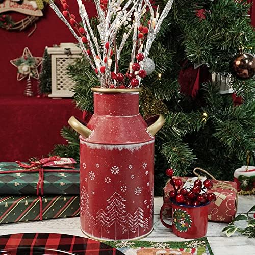 Putuo Decor Metal Flower Vase 10 Inch Rustic Shabby Chic Galvanized Milk Can