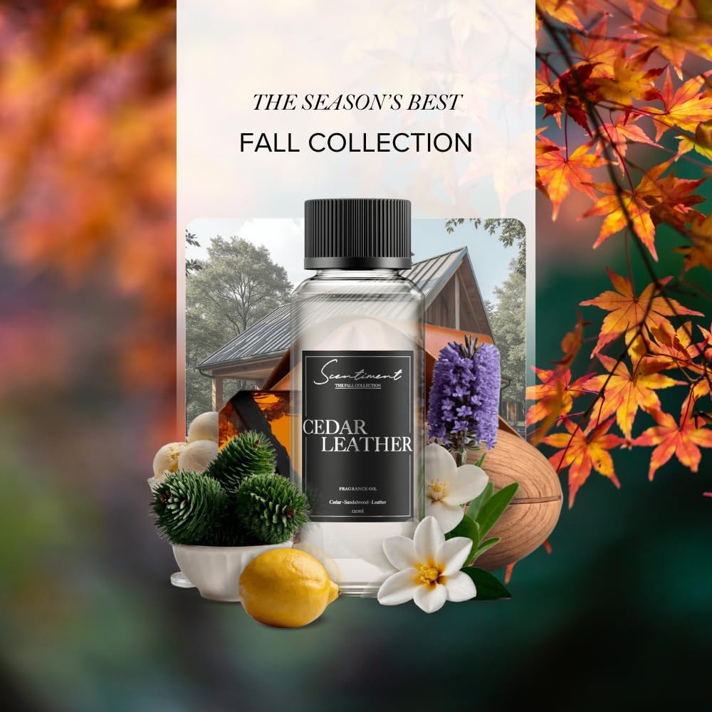 Cedar Leather Fall Diffuser Oil - 20ml Luxury Aromatherapy