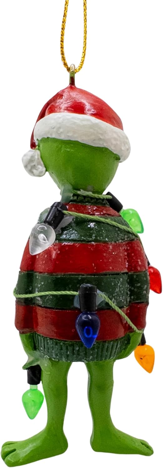 Alien in Ugly Christmas Sweater Holiday Tree Ornament