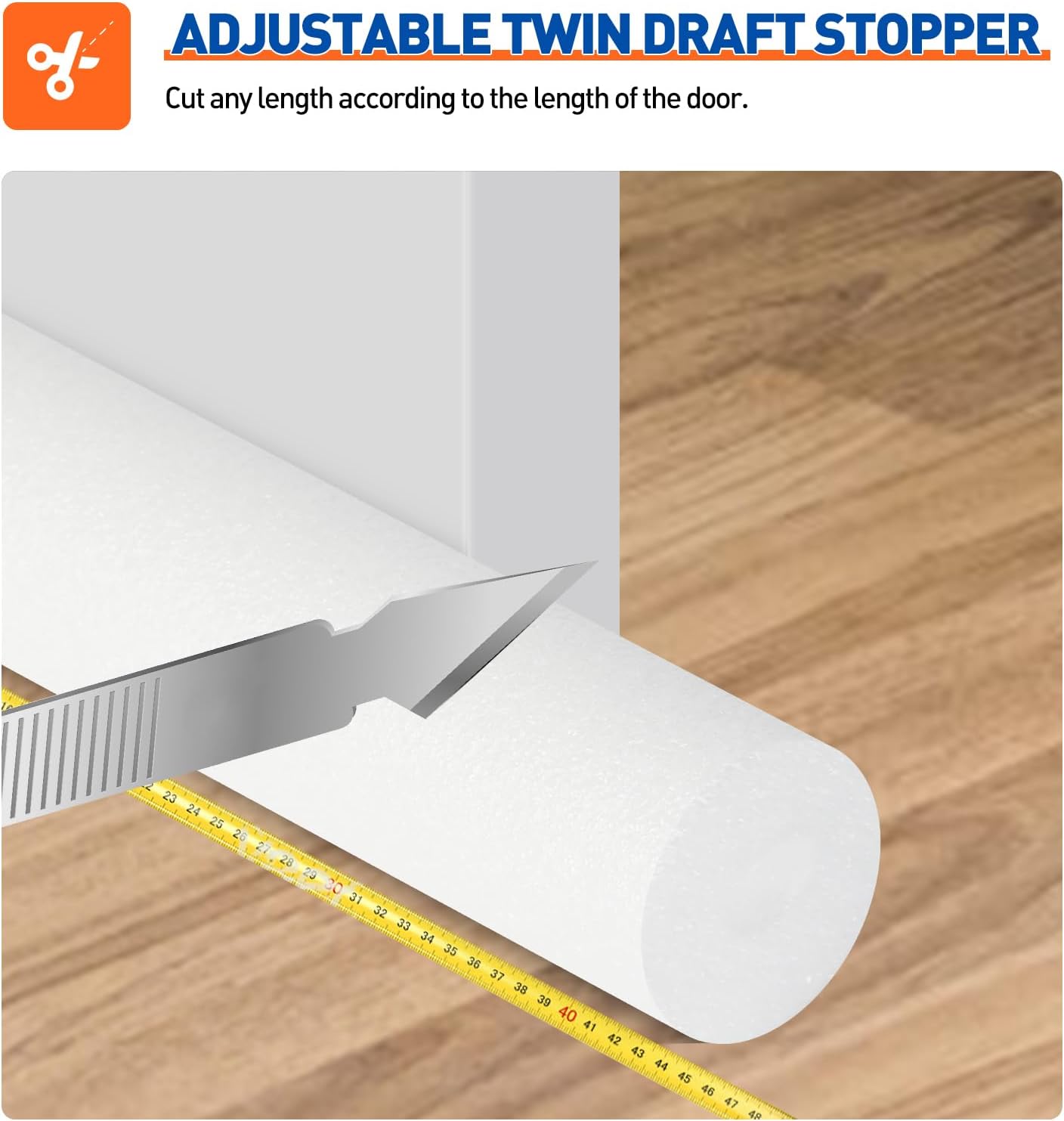 MAGZO Double Side Door Draft Stopper 36 Gray
