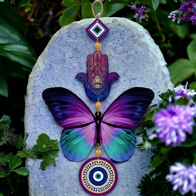 Butterfly Evil Eye Wall Decor for Home Protection