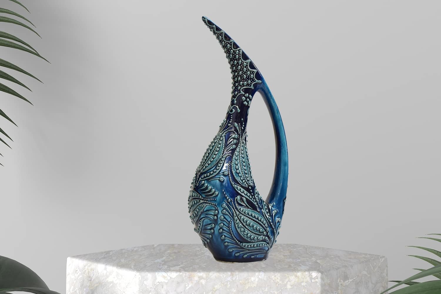 Turkish 15 Inch Ceramic Swan Vase