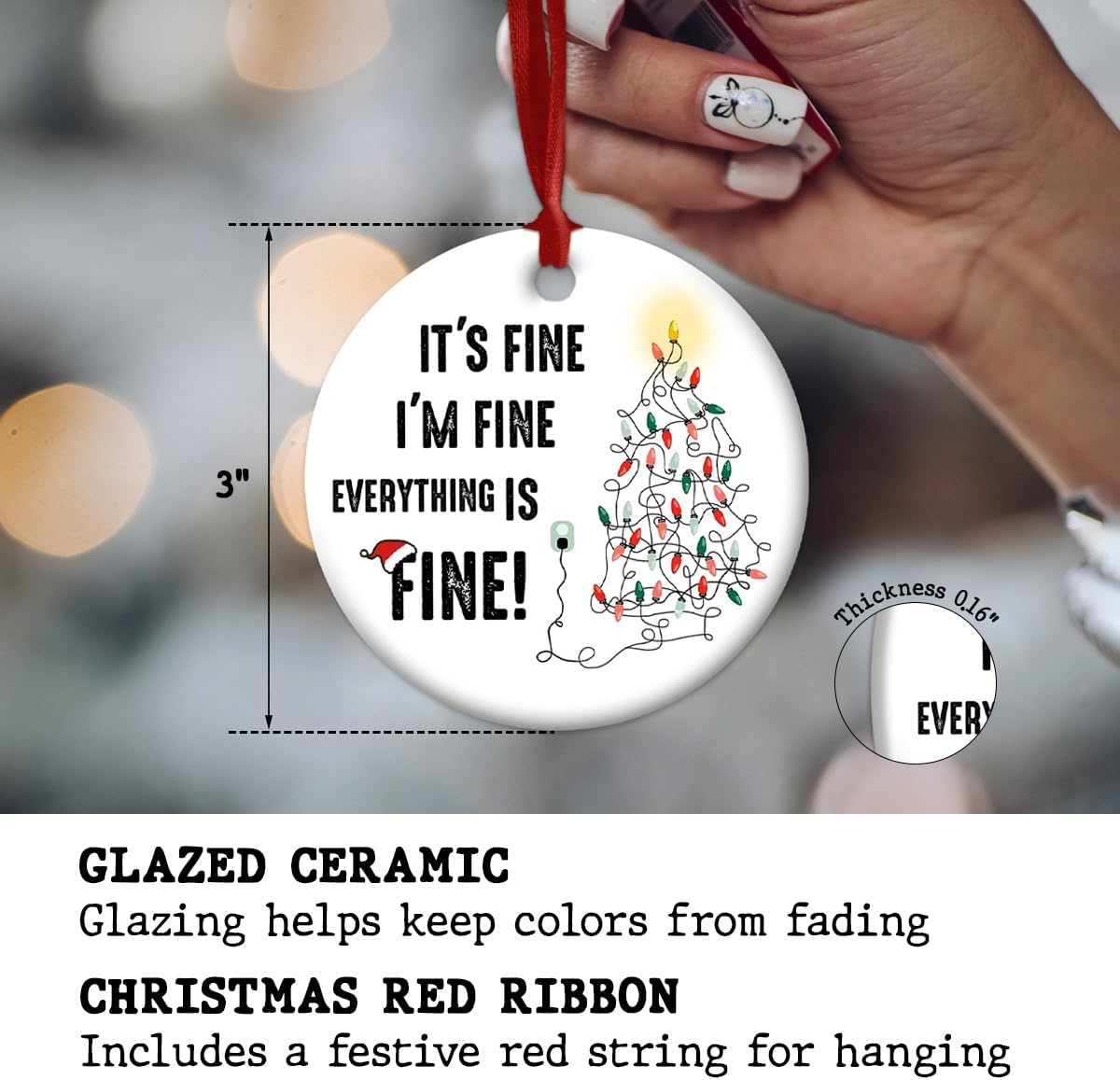 Funny Ceramic Ornament with Its Fine Message