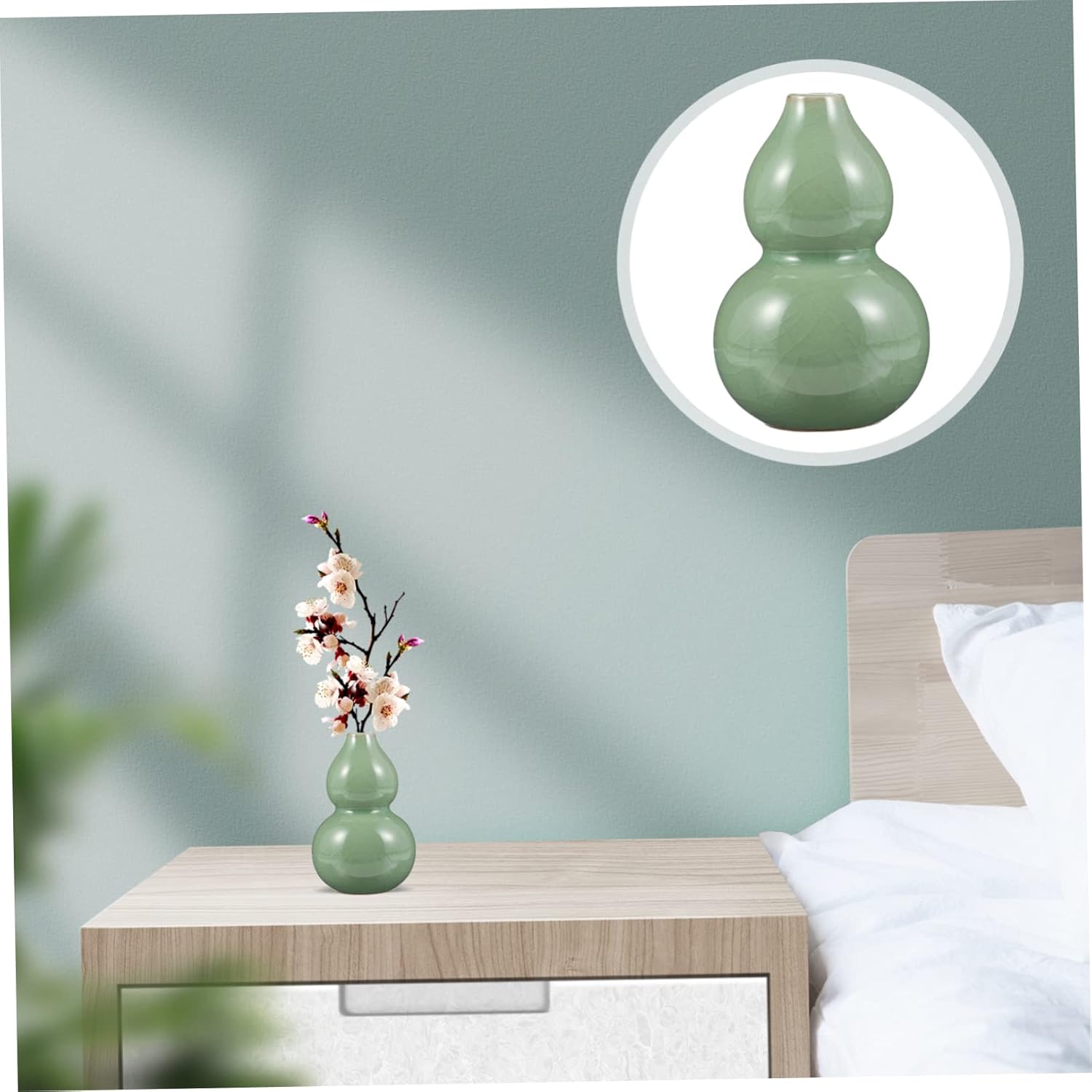STOBAZA Ceramic Hydroponic Vase for Home Office Decor