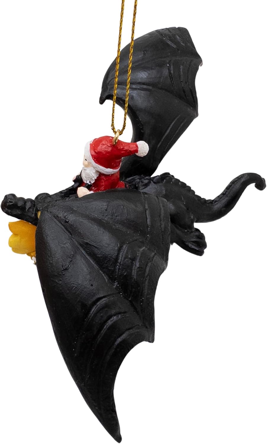 Spooky Thru Noel Santa Claus Flying Dragon Ornament