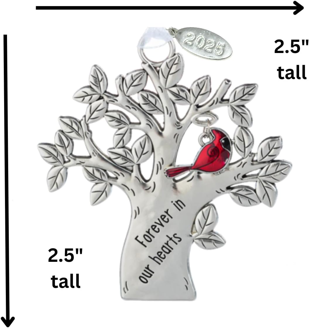 Memorial Ornament with Cardinal Symbol - Sympathy Gift for Men or Women 1